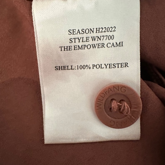 Wildfang Metallic Rose Brown The Empower Cami Top - Picture 6 of 6